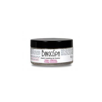 . BINGOSPA Średni peeling błotny do twarzy - kwas mlekowy i kwasy owocowe 100g . .